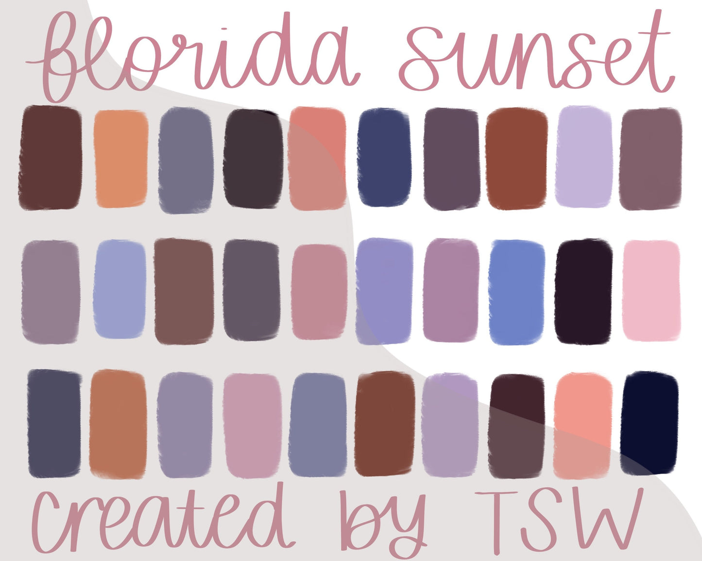 Florida Sunset Procreate Color Palette