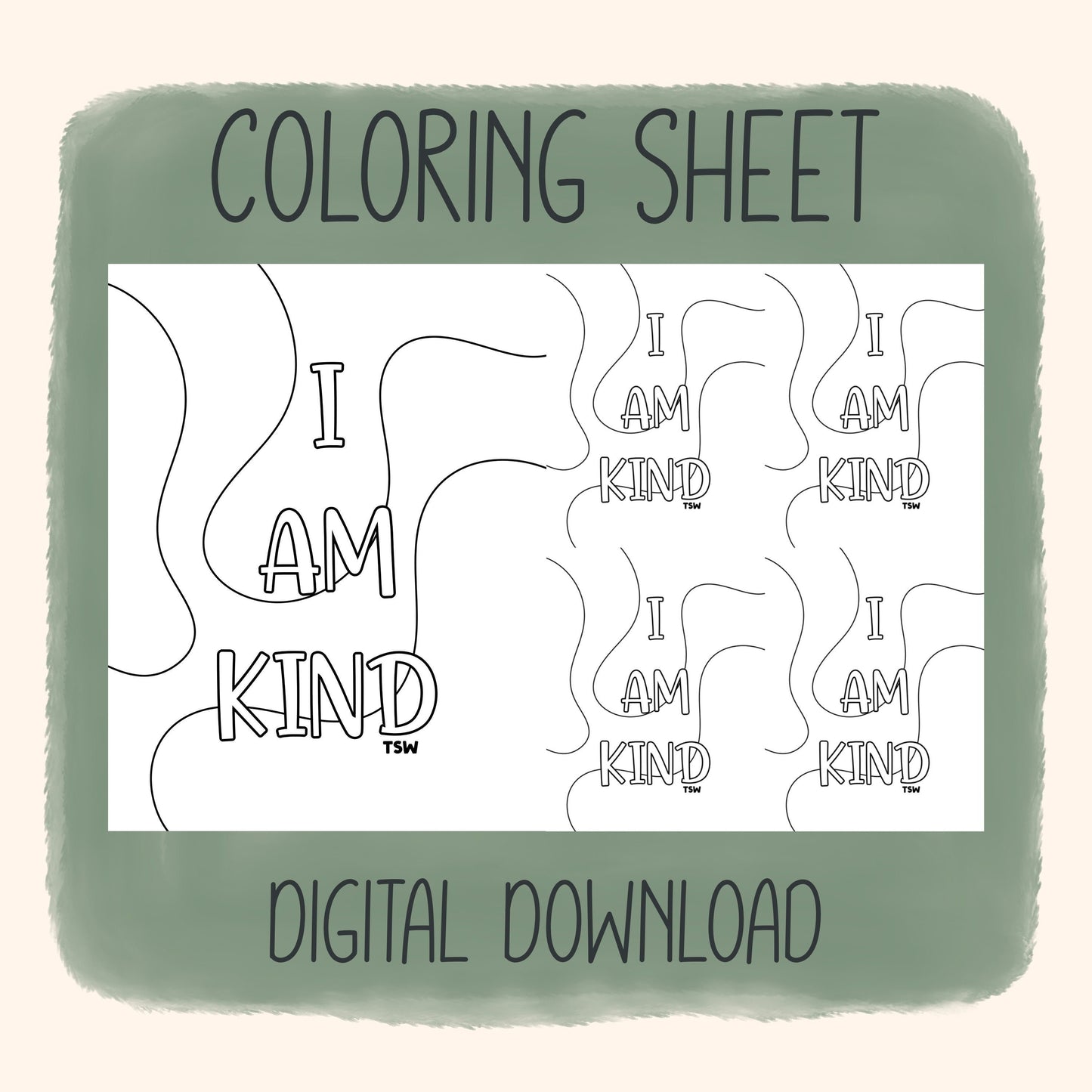 I Am Kind - Coloring Sheet