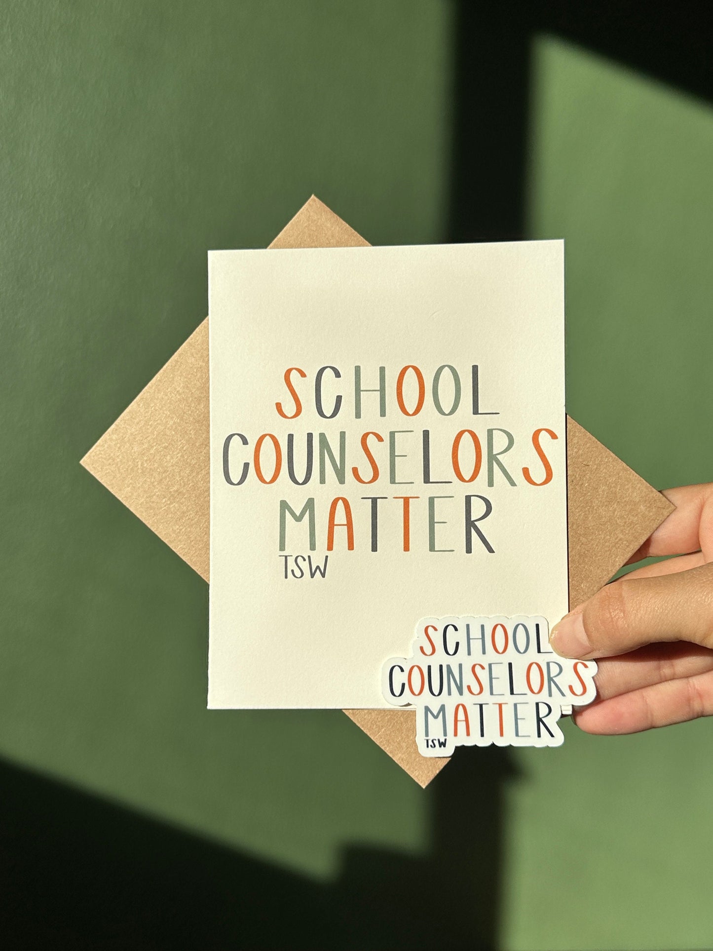 School Mental Health Workers Gift Bundle | Greeting Card & Sticker Duo