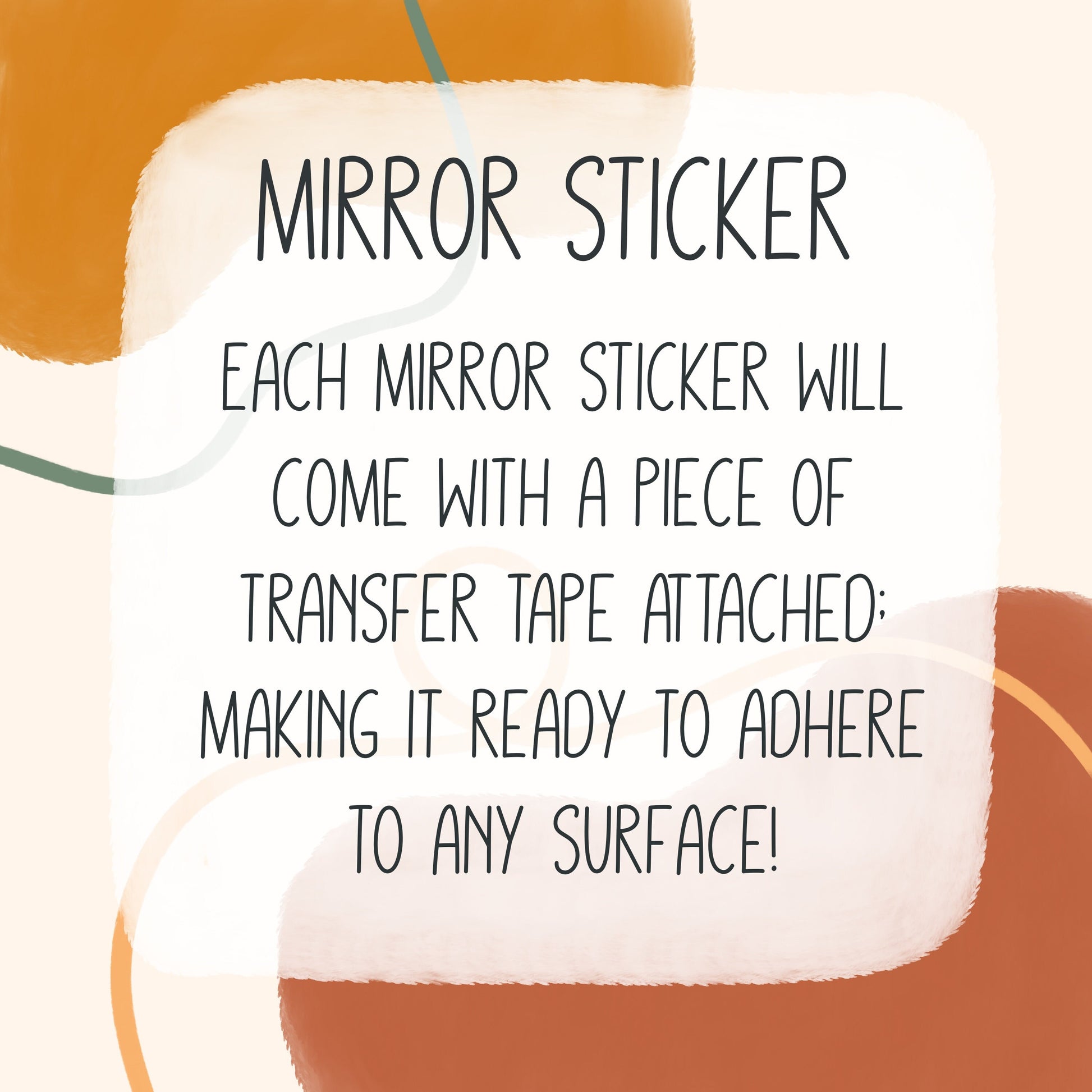 Mirror Sticker - Removable Vinyl