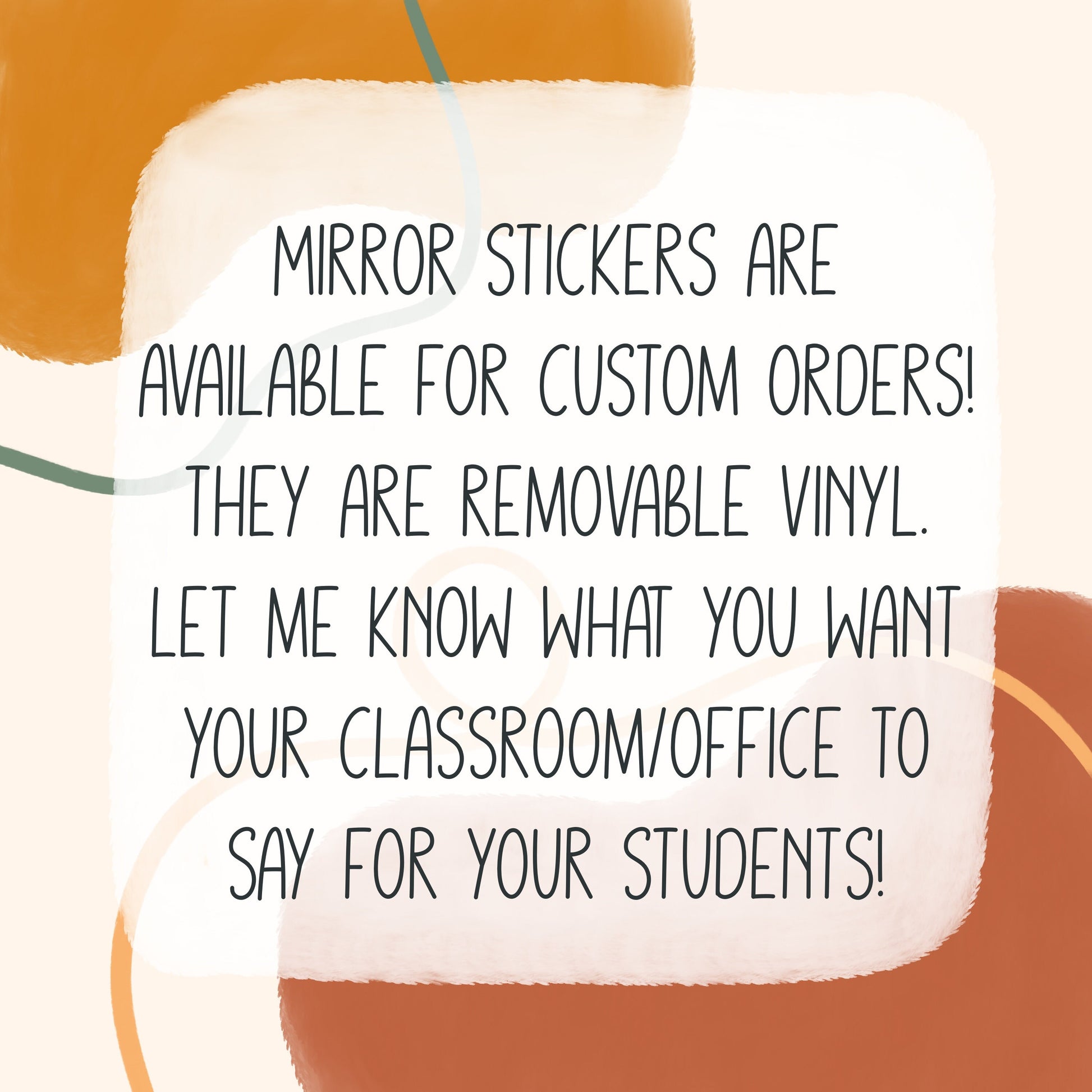 Mirror Sticker - Removable Vinyl