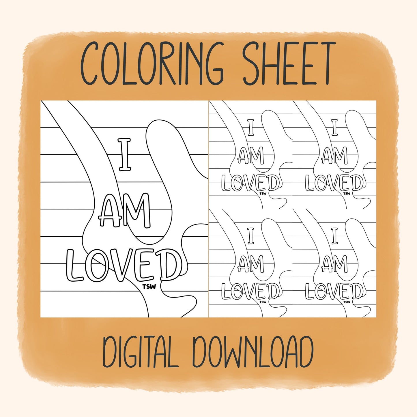 I Am Loved - Coloring Sheet