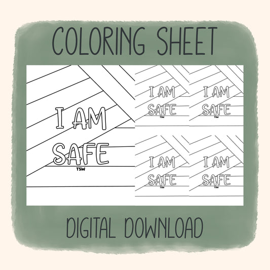 I Am Safe - Coloring Sheet