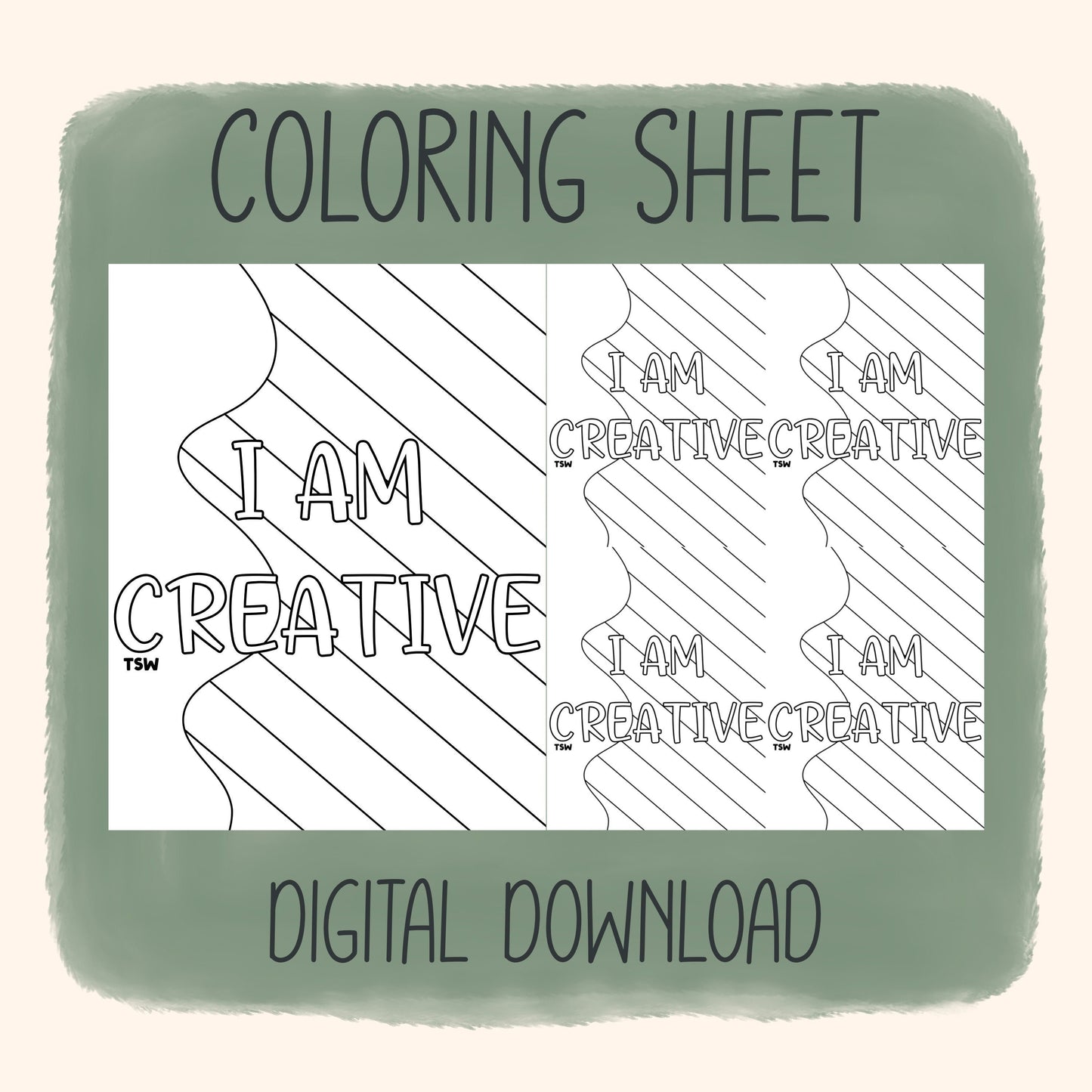 I Am Creative - Coloring Sheet