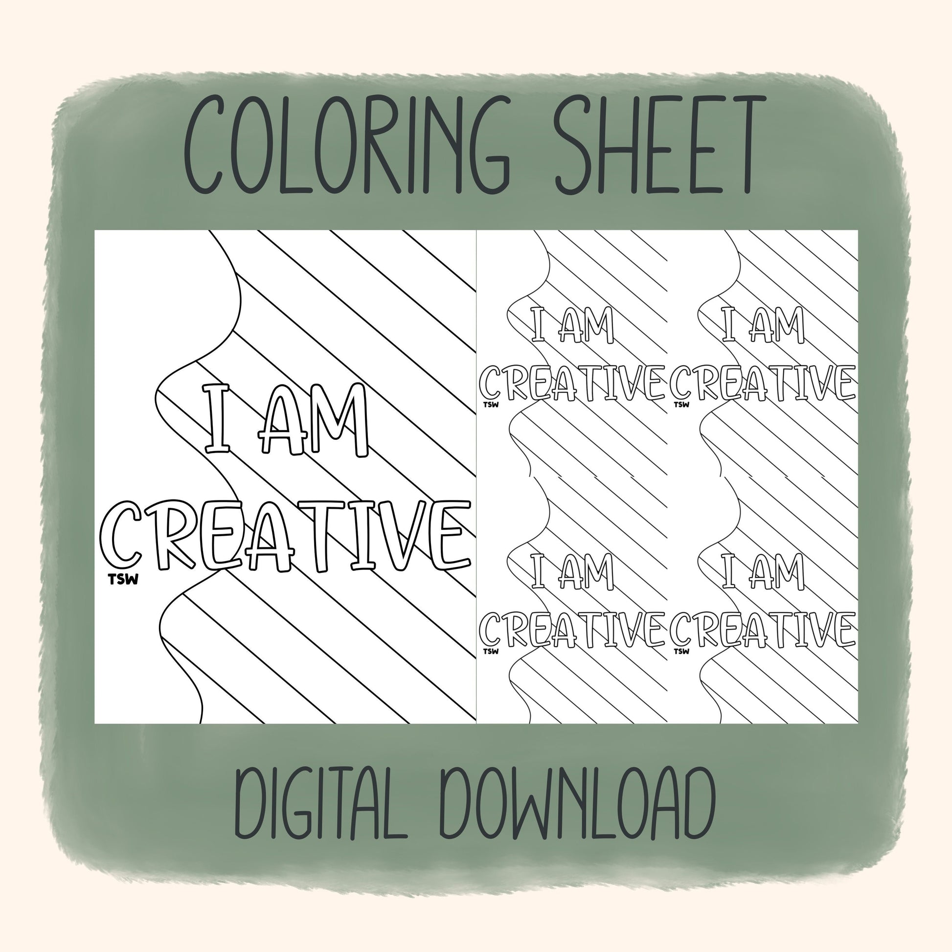 I Am Creative - Coloring Sheet