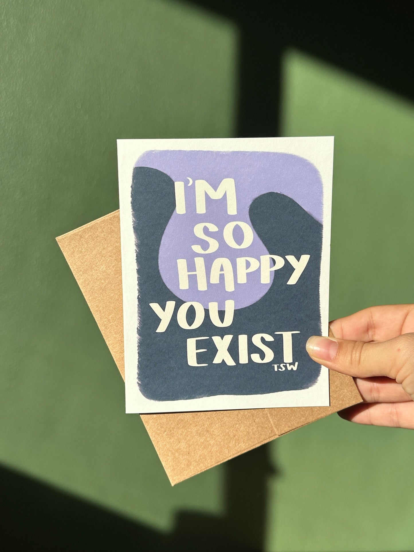 Happy You Exist Card | Love You, Thank You, Birthday, Thinking of You, Happy For You, Well Done, Greeting Card | A2 Card