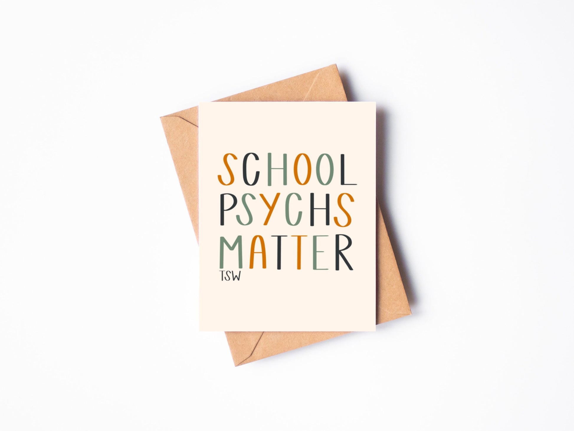 School Psychs Matter Card | Thank You, Appreciation, Happy For You, Well Done, Greeting Card | A2 Card