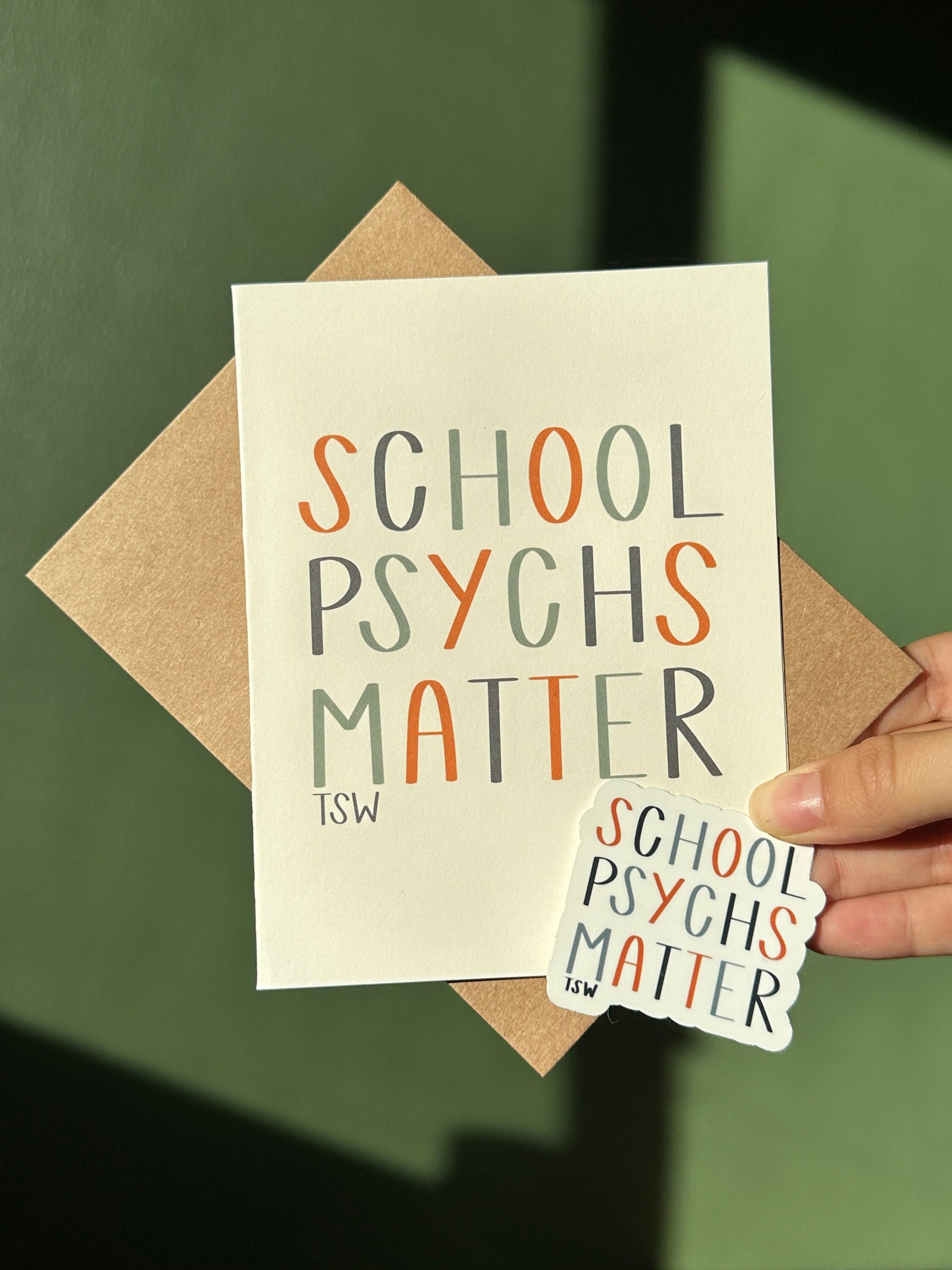 School Mental Health Workers Gift Bundle | Greeting Card & Sticker Duo